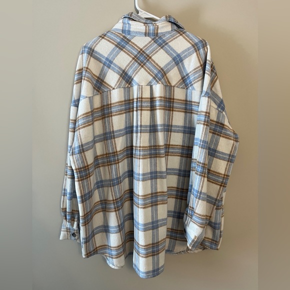 Plaid Button-Up Shacket - Picture 3 of 3